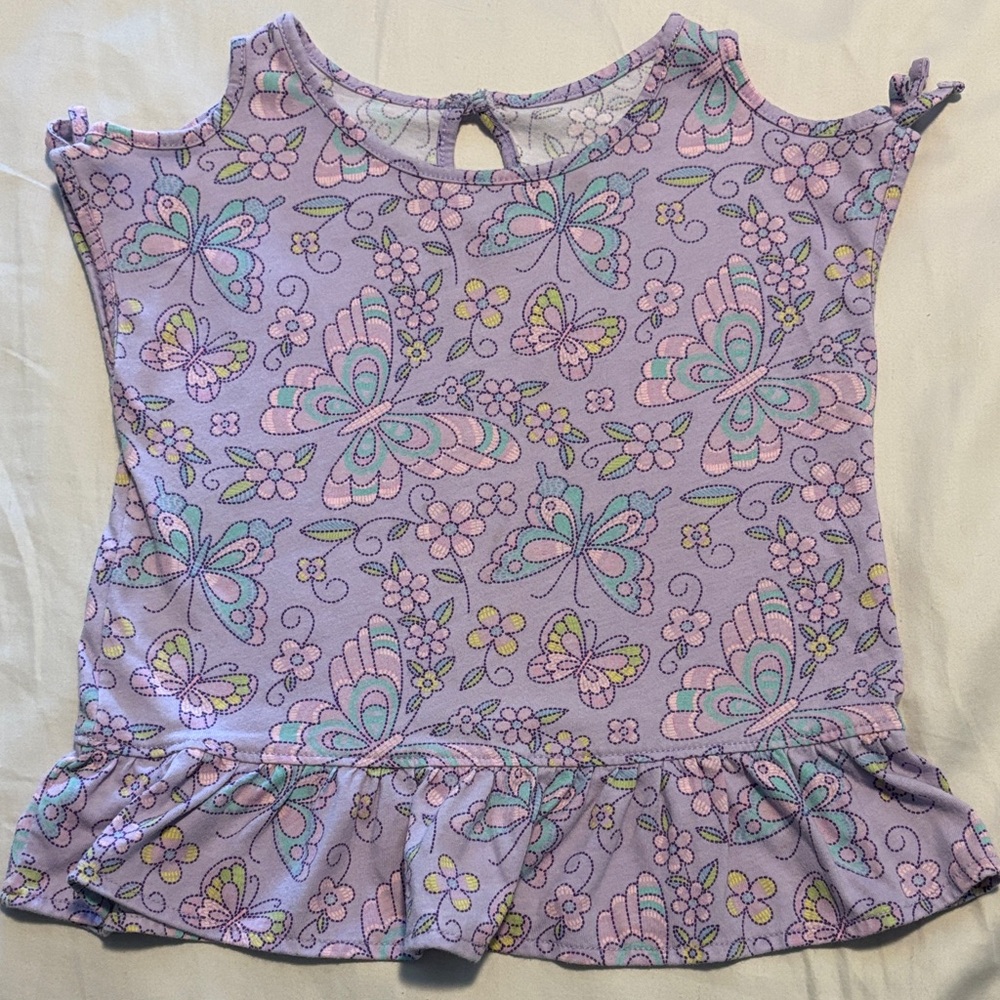 Like new Garanimals Lavender Butterfly Print Kids Tee